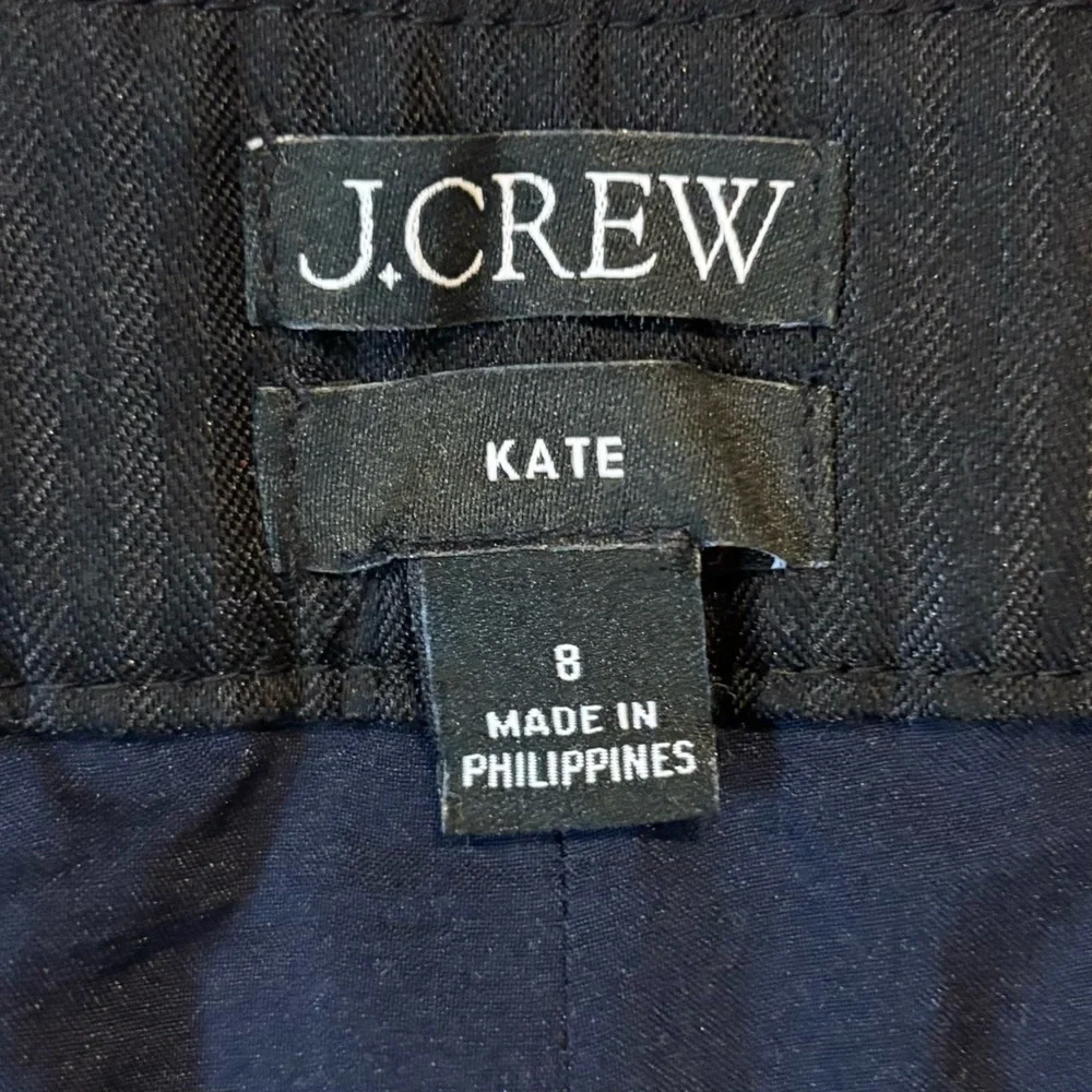 J. Crew Women’s Size 8 Purple and‎ Black Plaid Kate Wool  Blend Trousers